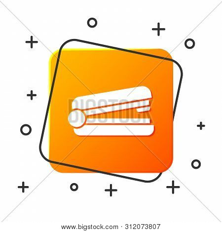 White Office Stapler Icon Isolated On White Background. Stapler, Staple, Paper, Cardboard, Office Eq