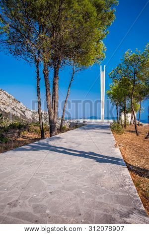 Peljesac Landscape, View From Village Pijavicino To Trstenik