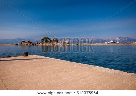 Statue In Port Small Vilage Trpanj In Dalmatia, Croatia; Peljesac Peninsula