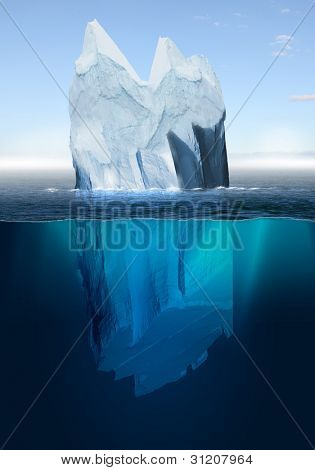 Antarktis isbjerg i havet. Smukke polar sea baggrund.