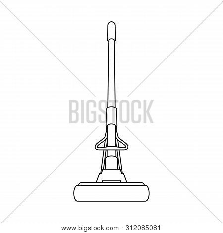 Vector Illustration Of Mop And Cleaner Sign. Collection Of Mop And Brush Vector Icon For Stock.