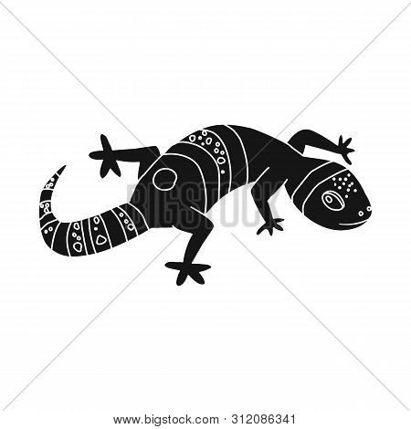 Vector Design Of Lizard And Reptile Logo. Set Of Lizard And Original Stock Vector Illustration.