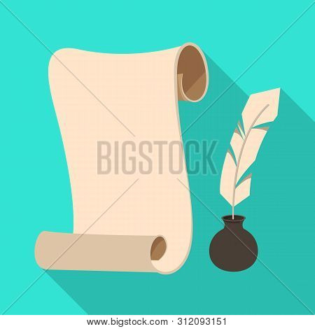 Isolated Object Of Inkwell And Inkpot Icon. Collection Of Inkwell And Bottle Vector Icon For Stock.