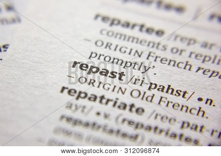 Word Or Phrase Repast In A Dictionary