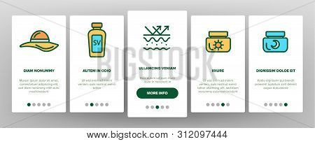 Sunscreen, Uv Defence Vector Onboarding Mobile App Page Screen. Sunscreen, Suntan Rules Illustration