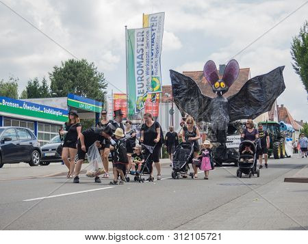 Kirchheimbolanden,rheinland-pfalz,germany-06 23 2019: Holiday Parade On Streets Of German Town Durin