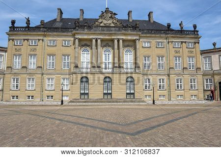 Amalienborg Is The Royal Danish Family Residence On Town Square In Copenhagen, Denmark