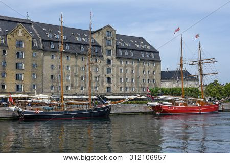 Canal In The Center Of Copenhagen On Denmark