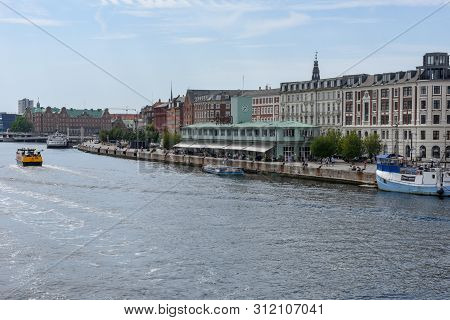 Canal In The Center Of Copenhagen On Denmark
