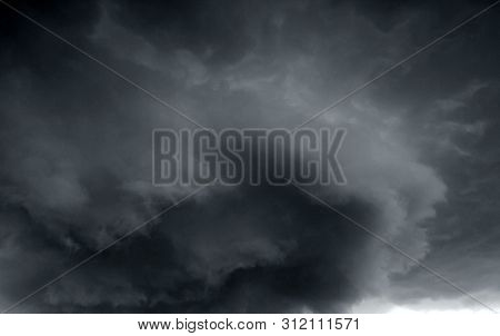 Beautiful storm sky with clouds, apocalypse, tunder, tornado