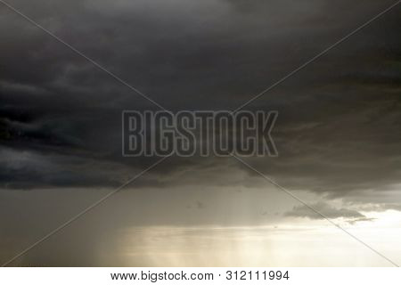 Beautiful storm sky with clouds, apocalypse, tunder, tornado