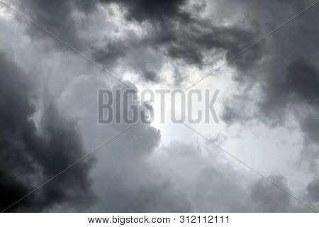 Beautiful storm sky with clouds, apocalypse, tunder, tornado