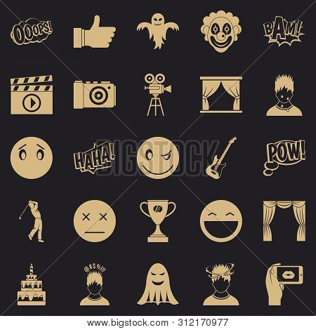 Affective Icons Set. Simple Set Of 25 Affective Icons For Web For Any Design