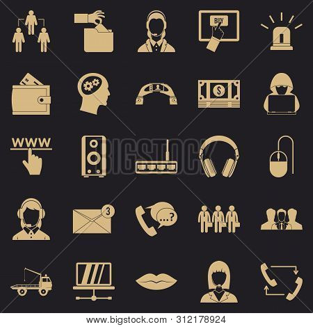 Earflaps Icons Set. Simple Set Of 25 Earflaps Icons For Web For Any Design