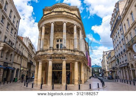 Bordeaux, France - May 5, 2019: 12 Screen Cinema Mega Cgr In Old Theatre Building In Bordeaux, Franc