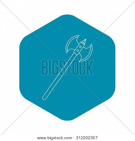 Poleaxe Icon. Outline Illustration Of Poleaxe Icon For Web