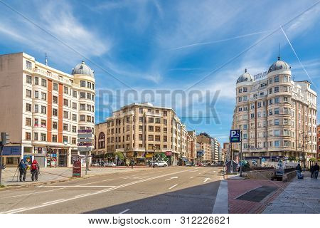 Burgos,spain - May 12,2019 - In The Streets Of Burgos. Burgos Is A City In Northern Spain And The Hi