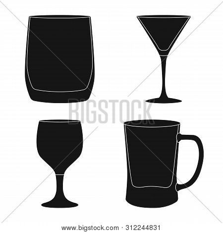 Vector Design Of Texture And Volume Logo. Set Of Texture And Container Stock Vector Illustration.