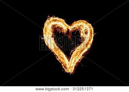 Burning Heart, Steel Wool. Love! Long Exposure.