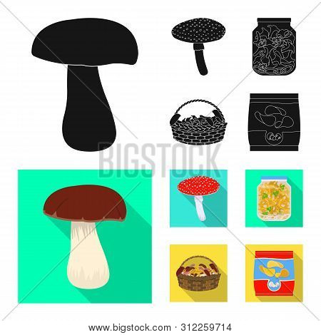 Isolated Object Of Raw And Summer Symbol. Set Of Raw And Ingredient Stock Symbol For Web.