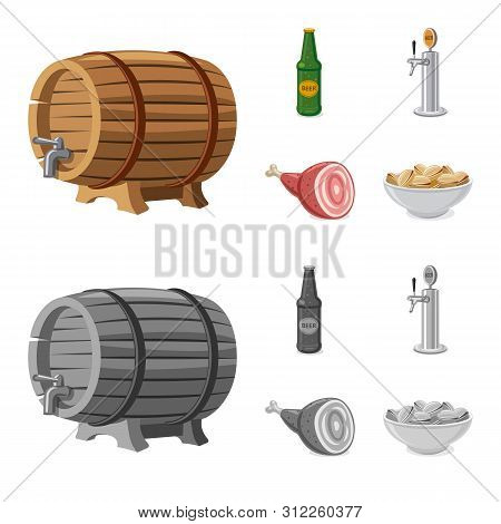Vector Design Of Pub And Bar Icon. Set Of Pub And Interior Vector Icon For Stock.