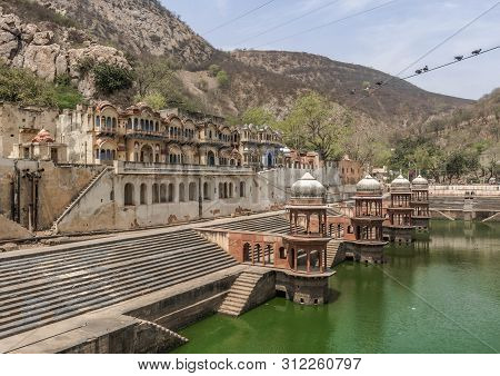 Lake At The City Palace In Alwar