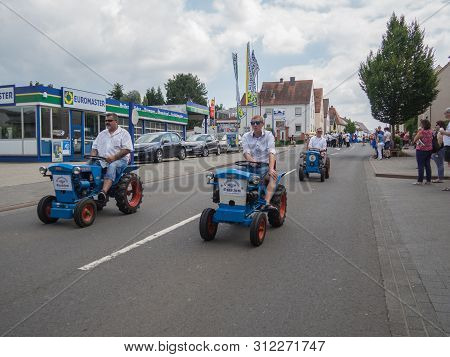 Kirchheimbolanden, Rheinland-pfalz, Germany-06 23 2019: Holiday Parade On Streets Of German Town Dur