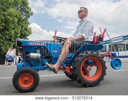 Kirchheimbolanden, Rheinland-pfalz, Germany-06 23 2019: Holiday Parade On Streets Of German Town Dur