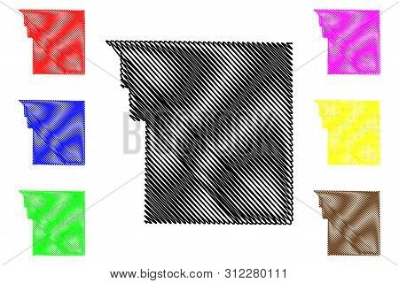 Brooks County, Texas (counties In Texas, United States Of America,usa, U.s., Us) Map Vector Illustra
