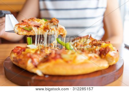 Hot Pizza Dip Tray Of Pizza Toppings Include Ham, Pork, Paprika And Vegetables, Pizza, Italian Food 