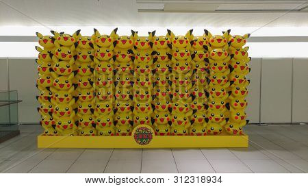 Yokohama, Japan - August 09, 2017: Pikachu Outbreak! 2017. A Real-world Event Organized By The Pokém