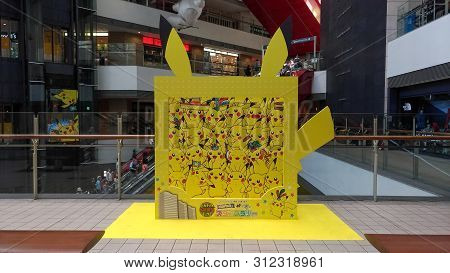 Yokohama, Japan - August 09, 2017: Pikachu Outbreak! 2017. A Real-world Event Organized By The Pokém