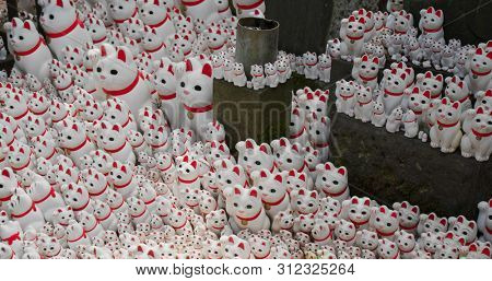 Traditional Japanese temple Gotokuji Shrine in Japan