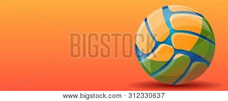 Volleyball Sport Concept Banner. Cartoon Illustration Of Volleyball Sport Vector Concept Banner For 