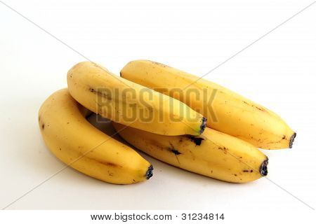 four ripe bananas