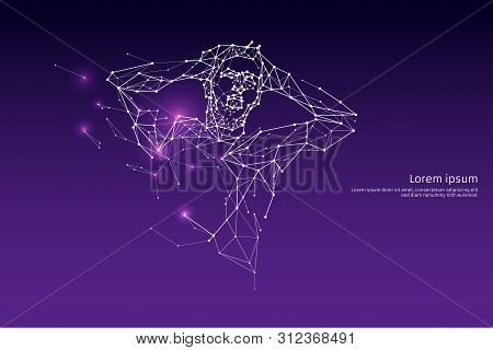The Particles, Geometric Art, Line And Dot Of Human.
Abstract Vector Illustration. Graphic Design Co
