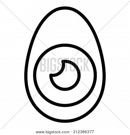 Half Boiled Egg Icon. Outline Half Boiled Egg Icon For Web Design Isolated On White Background