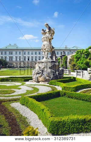 Mirabell Palace Or Schloss Mirabell And Mirabell Gardens In Salzburg