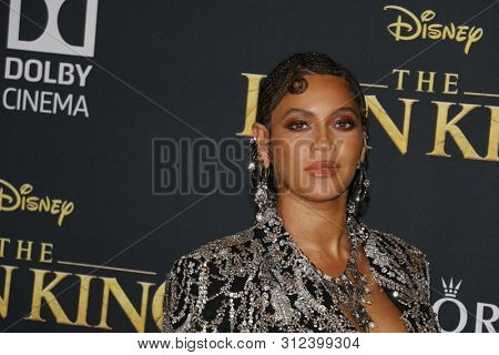Beyonce at the World premiere of 'The Lion King' held at the Dolby Theatre in Hollywood, USA on July 9, 2019.