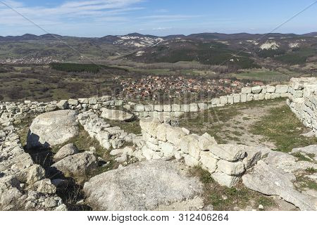 Perperikon, Bulgaria - March 17, 2019: Ruins Of Ancient Sanctuary City Of Perperikon, Kardzhali Regi