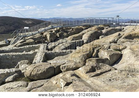 Perperikon, Bulgaria - March 17, 2019: Ruins Of Ancient Sanctuary City Of Perperikon, Kardzhali Regi