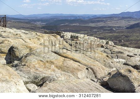 Perperikon, Bulgaria - March 17, 2019: Ruins Of Ancient Sanctuary City Of Perperikon, Kardzhali Regi