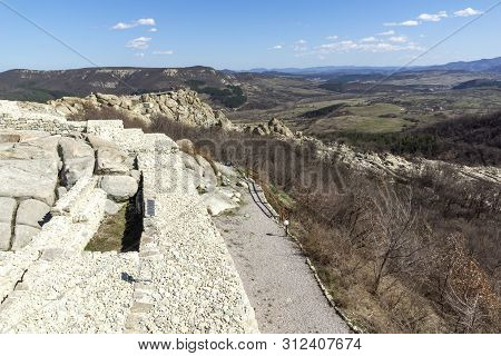 Perperikon, Bulgaria - March 17, 2019: Ruins Of Ancient Sanctuary City Of Perperikon, Kardzhali Regi
