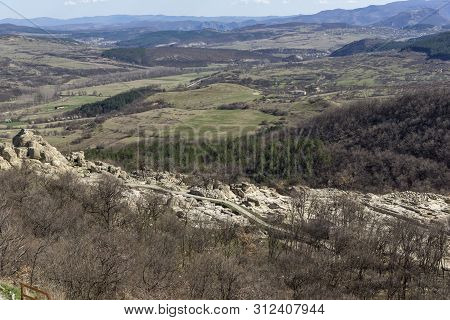 Perperikon, Bulgaria - March 17, 2019: Ruins Of Ancient Sanctuary City Of Perperikon, Kardzhali Regi