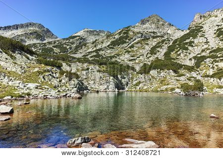 Landscape With Left Kralev Dvor Pass And Samodivski Lakes, Pirin Mountain, Bulgaria