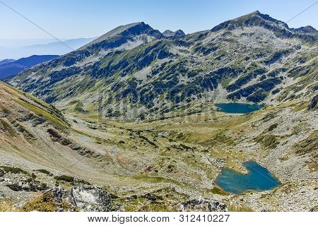 Amazing Landscape Of Kamenitsa Peak, Argirovo And Mitrovo Lakes From Dzhano Peak, Pirin Mountain, Bu