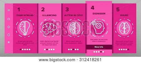 Iq, Intellect Icons Onboarding Mobile App Page Screen. Intelligence Coefficient, Iq Thin Line Contou