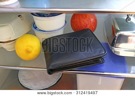 Wallet Deposited In A Refrigerator