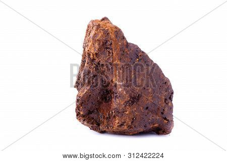 Macro Mineral Siderite Stone On A White Background