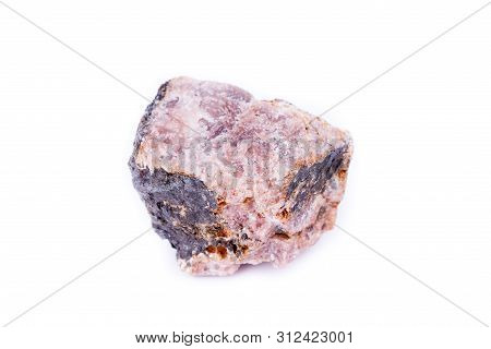 Macro Mineral Andalusite Stone On A White Background